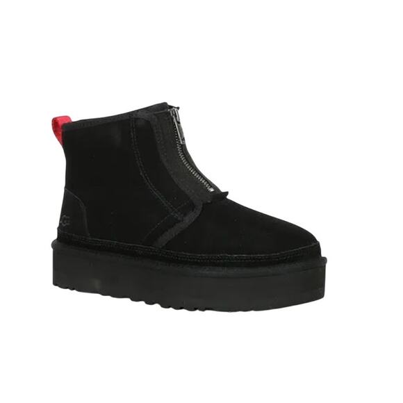 Ugg. women's Neumel Platform Zip black Suede size us11 EU 42 - Picture 1 of 5
